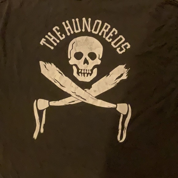 The hundreds crossbones black and white T-shirt L - Picture 1 of 3